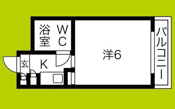 シティホームズ針中野P1(ワンルーム/3階)の間取り写真