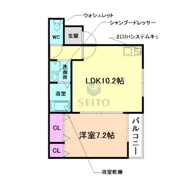 フジパレス豊中大島町I番館(1LDK/3階)の間取り写真