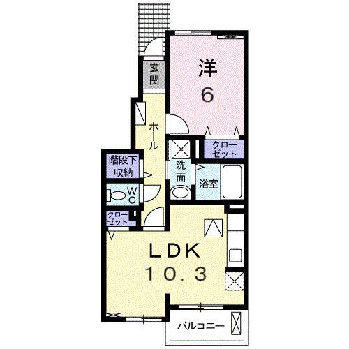 ミルトブリーゼ(1LDK/1階)の間取り写真