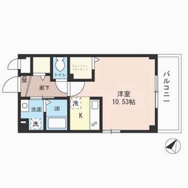 クレアール(ワンルーム/2階)の間取り写真
