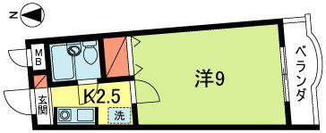 高円寺コーポ(1K/1階)の間取り写真