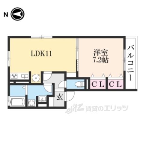 ラ・トレフルせいま(1LDK/1階)の間取り写真
