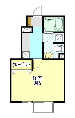 さくらガーデン(1K/1階)の間取り写真