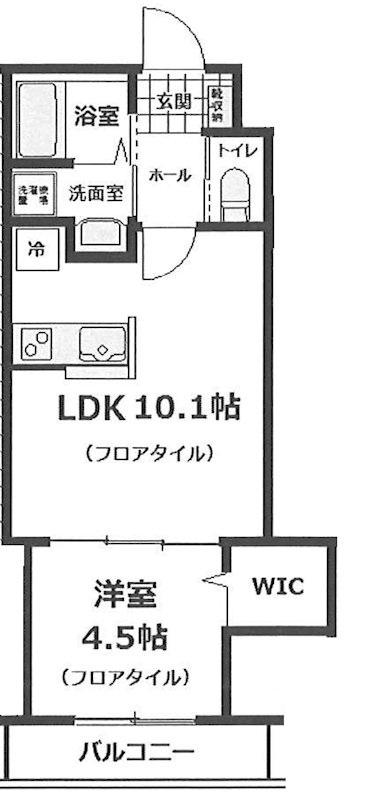 マルベリー(1LDK/3階)の間取り写真
