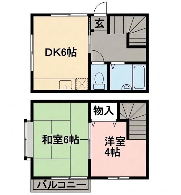 グレース羽黒(2DK/1階)の間取り写真