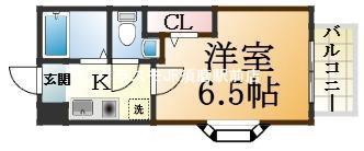 アメニティハイツ須磨寺(1K/2階)の間取り写真