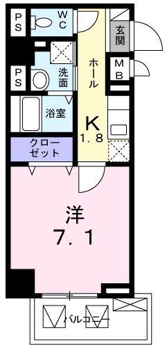 フラン・パルク・ミナト(1K/4階)の間取り写真
