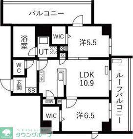 SHOTO参番館(2LDK/4階)の間取り写真