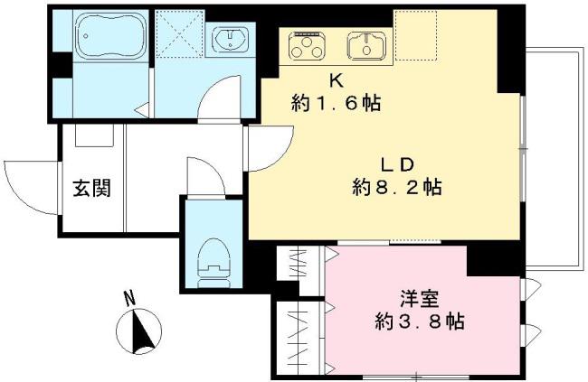 クレア ネスト(1LDK/2階)の間取り写真
