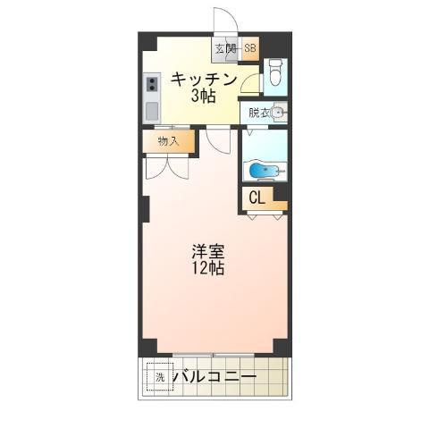 サントピア天下茶屋(1K/6階)の間取り写真