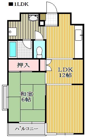 湊ハイツ(2DK/2階)の間取り写真