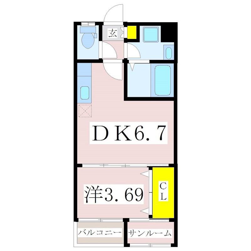 ACCORDER I(1DK/2階)の間取り写真