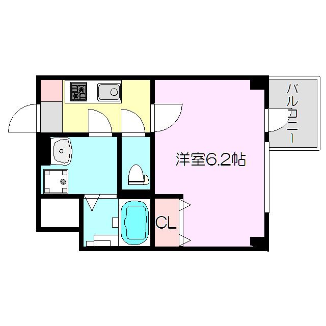 S-RESIDENCE新大阪RISH(1K/7階)の間取り写真