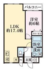 PARK LANE山王(1LDK/1階)の間取り写真