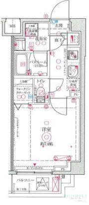 クレヴィスタ中野新橋II(1K/5階)の間取り写真