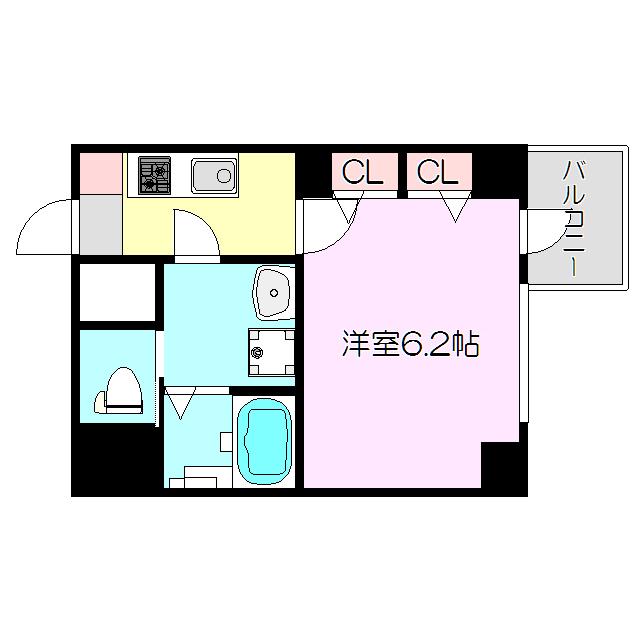 S-RESIDENCE新大阪RISH(1K/10階)の間取り写真