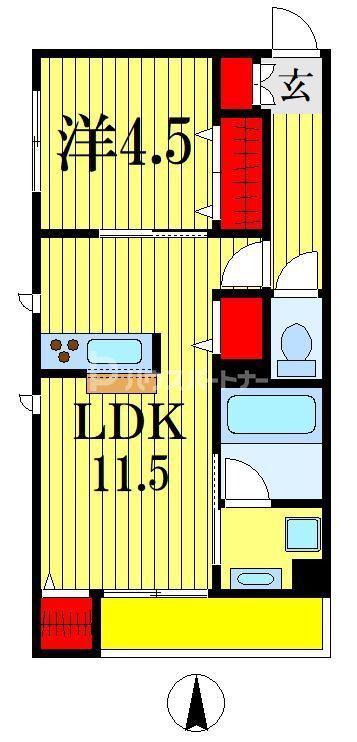 プランドール SAKAE(1LDK/2階)の間取り写真