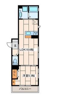 NAVONAII(1LDK/2階)の間取り写真