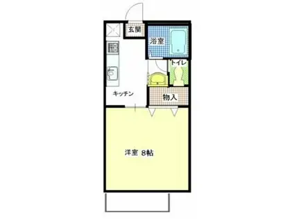 サンヒルズ常盤B103(1K/1階)の間取り写真