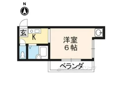 メゾン清風PARTⅡ(ワンルーム/2階)の間取り写真