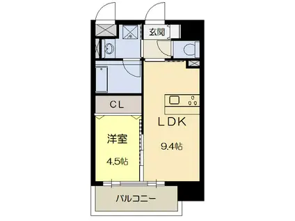 第25関根マンション(1LDK/11階)の間取り写真