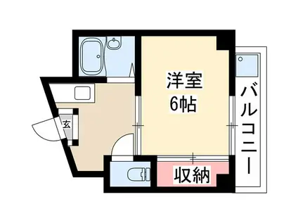 小川マンション(1K/2階)の間取り写真