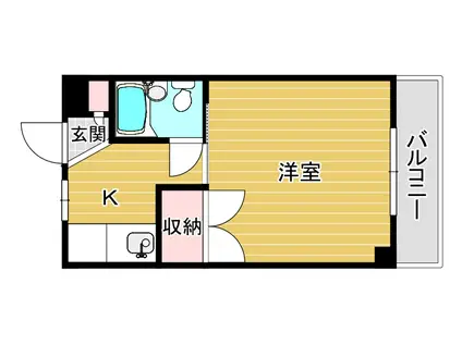 パークハイツオサカベ(1K/2階)の間取り写真