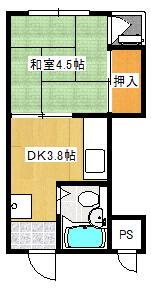 メゾンみぎわ(1DK/5階)の間取り写真