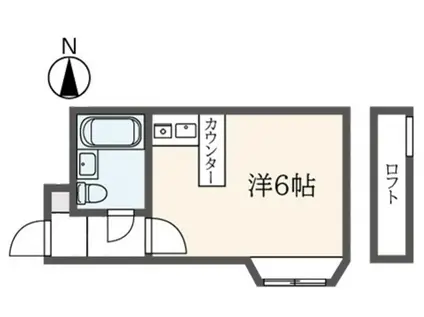 ベルピア本牧(ワンルーム/2階)の間取り写真