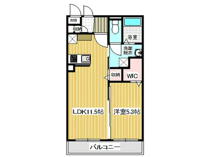 グランド・メゾン大野原B棟(1LDK/1階)の間取り写真