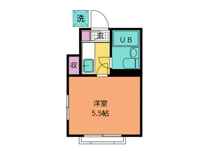 和泉パレス(1K/2階)の間取り写真