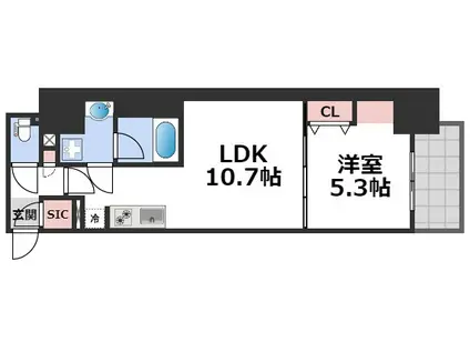 アーバネックス南新町(1LDK/10階)の間取り写真