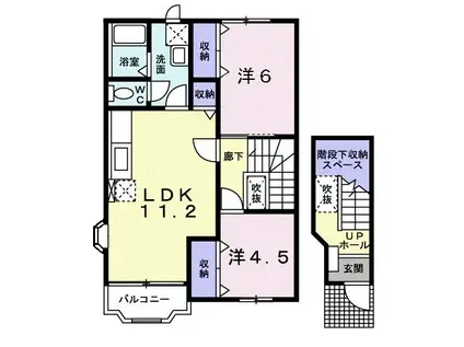 クレール2ND(2LDK/2階)の間取り写真