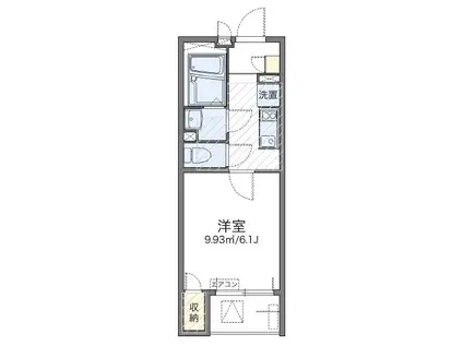 サンモールIII(1K/3階)の間取り写真