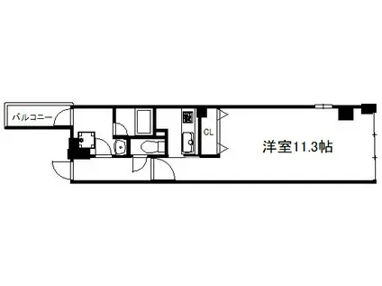 松庵BLDG(1K/2階)の間取り写真
