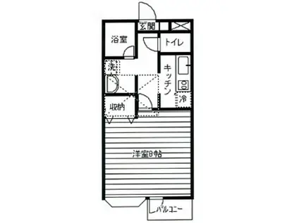FUJI倶楽部ハウス(1K/1階)の間取り写真