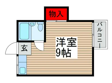 時田ハイツ(ワンルーム/2階)の間取り写真