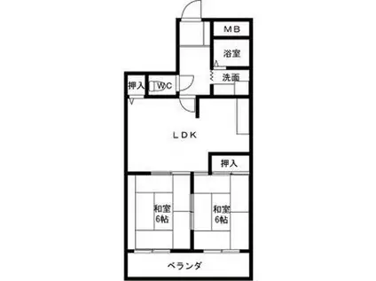 メゾン太平洋(2LDK/7階)の間取り写真