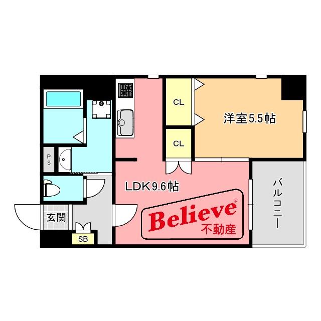 J-PLACE東町(1LDK/3階)の間取り写真