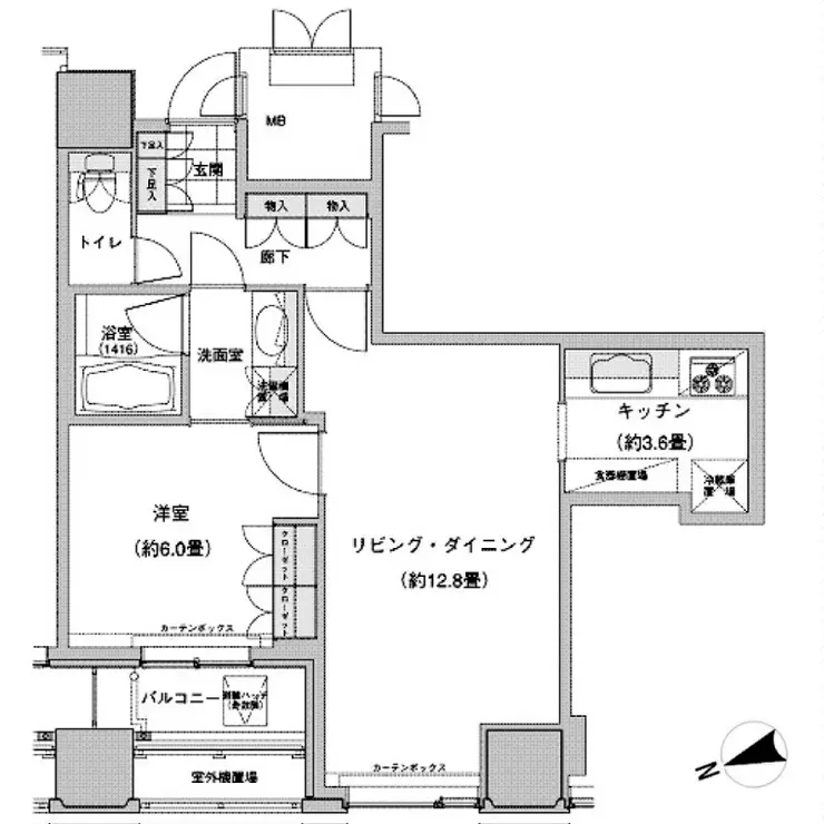 ウエストパークタワー池袋 15階階 間取り