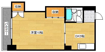 都ビル(1LDK/3階)の間取り写真
