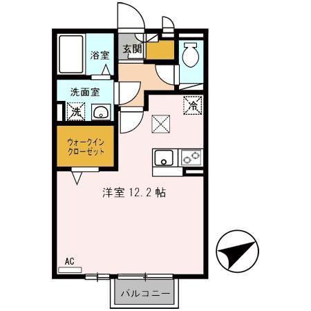ベルクール大塚(ワンルーム/1階)の間取り写真