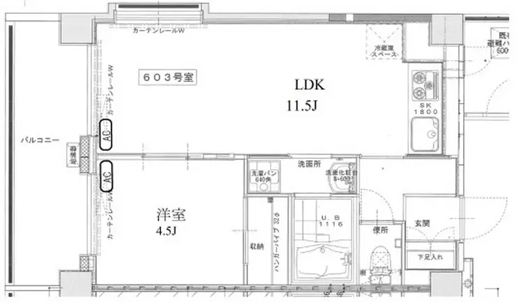 三軒茶屋グリーンマンション 6階階 間取り