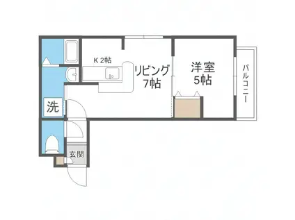 サンコート本郷通(1LDK/3階)の間取り写真