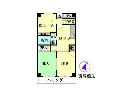 高橋マンション銀座(3DK/2階)の間取り写真