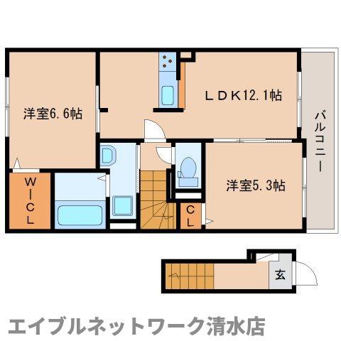 ビアージョ19(2LDK/2階)の間取り写真