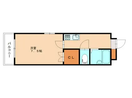 MUU.折尾(1K/2階)の間取り写真