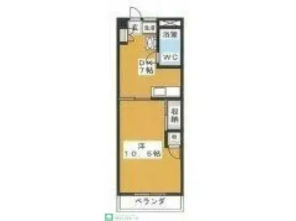 ネクストジェイ都賀(1DK/3階)の間取り写真