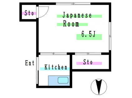 後藤荘(1K/1階)の間取り写真