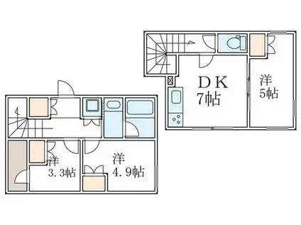 PASEO都立大学 ノース(3DK/B1階)の間取り写真